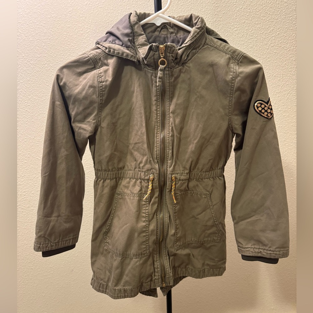 H&M Kids Hooded Jacket - Olive Green